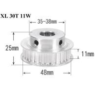 ราคา พูลเลย์ XL 30 ฟันชนิด BF มีดุม หน้ากว้างร่องพูลเลย์ 11 มม. รูเจาะ 10 มม. วัสดุอลูมิเนียม โต 48 มม. (24807838477)