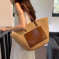 ราคา พร้อมส่ง2 สี กระเป๋าสาน ทรงshoppping bag minimal P217 (23072125411)