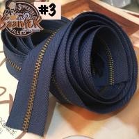 ราคา 1pcs #3 ซิป ซิปตัด ซิปควิลท์ ซิปฟันเหล็ก ซิปโลหะ ซิปหลา ฟันทองเหลืองรมดำ เบอร์ 3 สีน้ำเงิน (ไม่มีหัวซิป) (4932775718)