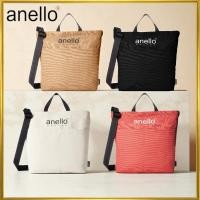 ราคา Anello Grande Tote Bag GI-S0491 CT Cotton Canvas 2WAY Tote Black, Ivory, Dark Orange, Beige (42064170686)