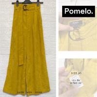 ราคา Pomelo กางเกง ลูกฟูก ขายาว ทรงกระบอกบาน สีเหลือง มือสอง (20457134530)