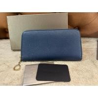 ราคา Bvlgari Indigo Topaz Bright Grain Calf Leather Zip Around Ladies Large Wallet Blue (26585869015)