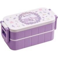 ราคา Skater Bento Box - Kuromi Flower Wreath Sanrio 600ml Antibacterial 2-Tier Women s Made in Japan YZW3AG-A (40217107406)