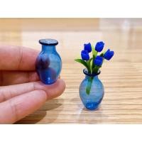 ราคา แจกันจิ๋ว แจกันแก้วใสสีน้ำเงิน ขนาดเล็กจิ๋ว ราคา/ชิ้น (41655601057)