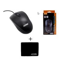 ราคา TECFON Mouse Optical เมาส์คอม มีสาย TECFON TF-196แถมแผ่นรองเม้า (2299141965)