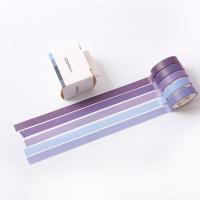 ราคา เทปกาวตกแต่งกล่อง 5 ม้วน - สีม่วง สีฟ้า โทน (28090027540)