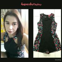 ราคา จั๊มสูทขาสั้น งานป้ายPlayboyไซส์M แบบน่ารักมากๆ (1603993698)