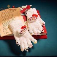 ราคา ถุงมือเต็มนิ้ว Hello Kitty Sanrio กันลมและอบอุ่นสำหรับวิ่งปั่นจักรยาน (40621942790)