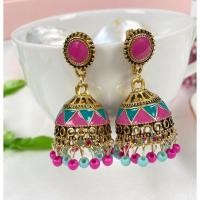 ราคา ต่างหูน่ารักๆ ต่างหูทรงระฆัง สไตล์โบฮีเมียน วัสดุอย่างดีไม่ลอกไม่ดำค่ะ (20631507871)