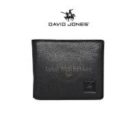 ราคา Hitam David Jones กระเป๋าสตางค์ผู้ชายแบบพับ รุ่นสั้น หนังวัวแท้ สีดํา (26266628282)