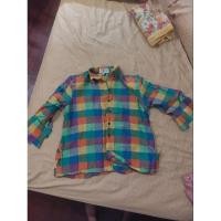 ราคา เสื้อวินเทจ mermaid ลายผ้าขาวม้า มือสอง สภาพดีมาก (23178707015)