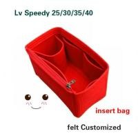 ราคา Bag Organizer Felt ปรับแต่งใส่กระเป๋าสําหรับ Lv Speedy 25/30/35/40 หลายช่อง (28929456343)