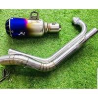 ราคา คอท่อฟูล + ปลายท่อ ปลายเคฟล่าสีรุ้ง สำหรับ M-Slaz และ R15 ตัวเก่า (25644606881)