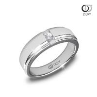 ราคา Zilvy - แหวนชายเพชรน้ำร้อย 0.05 กะรัต (BR188) (27417970818)