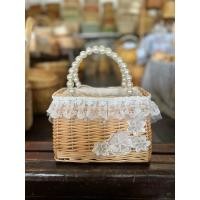 ราคา กระเป๋า สานจากเชือก และสานจากหวายแท้ แต่งลูกไม้ แต่งขนมิ้ง มีบุผ้าด้านใน (25677026084)