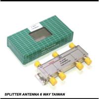 ราคา 6 Way TV Splitter + 7 PC ด้ายเชื่อมต่อ 6 Way TV Splitter เสาอากาศทีวี Divider เครื่องมือ (44471118677)