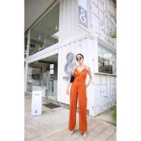 ราคา ชุดจั้มสูทยาวสีส้มอิฐงานป้าย AMUSE ผูกคอ-โชว์หลัง ตัวจริงสวยหรูดูแพงเวอร์! (44154651655)