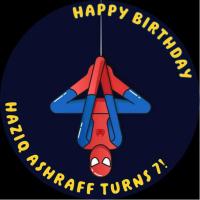 ราคา สติ๊กเกอร์วันเกิดทรงกลม - สไปเดอร์แมน (40522879363)