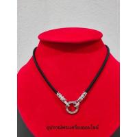 ราคา สร้อยชุบทองคำขาวฝังพลอยสั่งทำพิเศษ (6665777411)