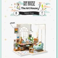 ราคา DIY โมเดลห้องนั่งเล่น ห้องนอนตุ๊กตา โมเดลบ้าน บ้านตุ๊กตา บ้านบาร์บี้ Robotime (3534261202)
