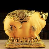 ราคา ขนาดใหญ่หมูทองกระปุกออมสินโชคดีหมูน่ารักกระปุกออมสินบ้านห้องนั่งเล่นตกแต่งเด็กสร้างสรรค์ของขวัญวันเกิด (28192817714)