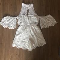 ราคา จั้มสูทขาสั่นลูกไม้สีขาว (103470295)