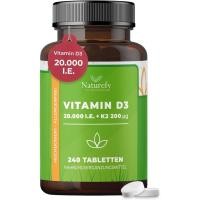 ราคา วิตามินดี3 K2 Hochdosert 20.000 – 240 Tabletten – VitaminD 20.000 IE – Vitamin D3 K2 Tabletten – Vitamine D3 + K2 Hochdosisert (41074890616)
