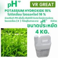 ราคา PH UP สารละลาย POTASSIUM HYDROXIDE 16% ขนาด 4 KG โปตัสเซี่ยม ไฮดรอกไซค์ 16% KOH เจือจางแล้วพร้อมใช้ (14698918665)
