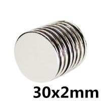 ราคา 5ชิ้น แม่เหล็กแรงสูง 30x2มิล Magnet Neodymium 30x2mm แม่เหล็ก กลมแบน ขนาด 30*2mm แม่เหล็กนีโอไดเมียม 30*2มิล (6118758343)