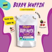 ราคา กาแฟ Cold brew Berry Muffin รสผลไม้โทนเบอรี่ สดชื่น ดื่มง่ายไม่ต้องผสม กาแฟสกัดเย็น ขนาด1000ml (26619442463)