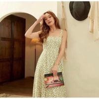 ราคา ส่งต่อเดรสยาว lookbooklookbook (Size.XS และ S) รุ่น Apple dress ลายวงกลมสีเขียว (used) (26778573025)