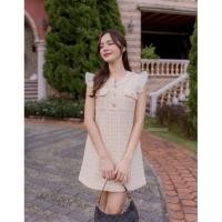 ราคา เดรสผ้าทวิตสีชมพู งานป้าย Valley girl SizeL ***มือ1ป้ายห้อย (12464631979)