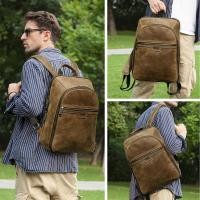 ราคา ❥ ใหม่ติดต่อของ Crazy Horse หนังผู้ชายกระเป๋าเป้สะพายห (26026225497)