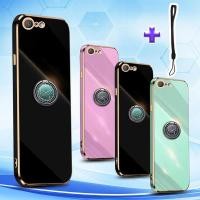 ราคา สําหรับOPPO A18 A38 4G A57 4G 5G A58 4G 5G A78 5G A53 2020 A71K A71 2018 เคสโทรศัพท์Electroplated Gold edge TPUชุบแหวนวงเล็บ (41712417462)