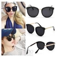 ราคา GAMT Black Gold Round Polarized Sunglasses (2820670346)
