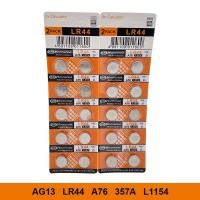 ราคา 10pcs/1card AG13 Coin Battery Cell 1.55V AG 13 LR44 357 357A A76 L1154 GPA76 Alkaline Button Batteries For Watch Electr (22954583465)