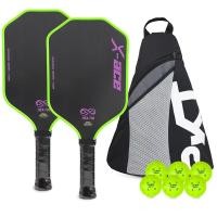 ราคา ชุดพายดอง X-ACE พร้อมไม้พายคาร์บонไฟเบอร์ 2 ชิ้น ลูกดอง 6 ลูก กระเป๋าสะพายข้าง 1 ใบ พายฝึกหกเหลี่ยมสำหรับ Pickleball (40653171561)