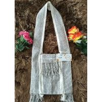 ราคา ย่ามไทยลื้อ สีขาวลายดำ ใบกลาง (22047682170)