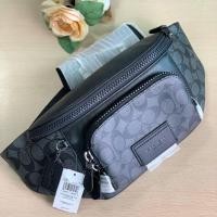 ราคา พร้อมส่งกระเป๋า COACH TRACK BELT IN SIGNATURE CANVAS คาดอกชาย C เทาดำ รุ่นใหม่ (26720855991)