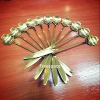 ราคา ช้อนคนกาแฟ ด้ามยาว ทองเหลือง (6536337105)