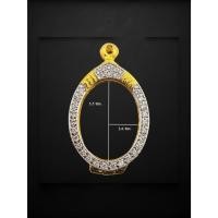 ราคา ตลับพระ กรอบพระทรงไข่ กรอบไข่ล้อมเพชร ขนาด 2.6*3.5 ซม. (29063696469)