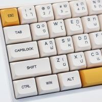 ราคา Thai Keycaps 140 Keys Honey Milk Keycap For MX Switch Mechanical Keyboard PBT Dye Subbed Bee Matcha keycaps 122 keys (20903057188)