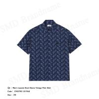 ราคา Lacoste เสื้อเชิ้ต รุ่น Men's Lacoste Short Sleeve Vintage Print Shirt Code: CH5793 10 F65 (28819698538)
