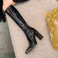 ราคา รองเท้าบูทสตรี รองเท้าบูทบางยาวของผู้หญิงส้นสูงส้นหนารองเท้าบูทอัศวินสูงเข่า (41161003744)