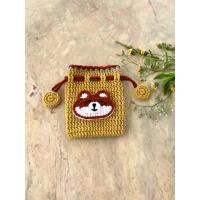 ราคา กระเป๋าใส่เหรียญถักไหมพรมหมีน้ำตาล (21992736432)