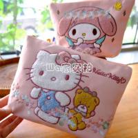 ราคา กระเป๋าใส่ของจุกจิก เครื่องสำอางของใช้ส่วนตัวลายปักการ์ตูน คิตตี้และมายเมโลดี้งานญี่ปุ่น (40856727715)
