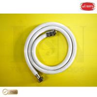 ราคา สายฝักบัวใยแก้ว หัวทองเหลือง 2 ข้าง , สายฝักบัว หรือ สายฉีดชำระล้างทำความสะอาด สีขาว (1 ชุด) (12996822960)