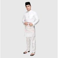 ราคา OFF WHITE SATIN MALAY CLOTHES FOR ADULTS & CHILDREN Family set (41567437194)