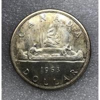 ราคา เหรียญเงินDOLLARS CANADA ดอลลาร์แคนาดารุ่นปี พ.ศ.2506 ปี 1963 เนื้อเงิน (12874101888)