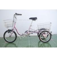ราคา จักรยานสามล้อญี่ปุ่น - ล้อ 18 / 16 นิ้ว - ไม่มีเกียร์ - อลูมิเนียม - Bridgestone - สีชมพู [จักรยานมือสอง] (25854319927)